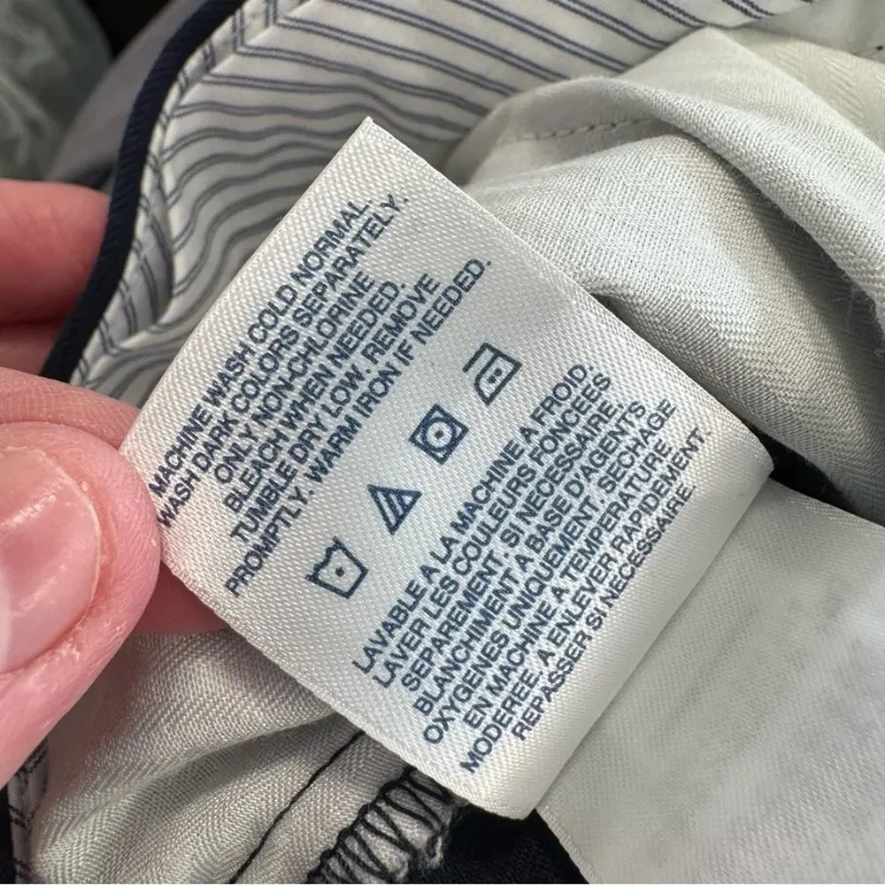 NWT Lands' End Women's Navy Dark Blue Chino Shorts Mid Rise Plus Size 22 W - Picture 8 of 9